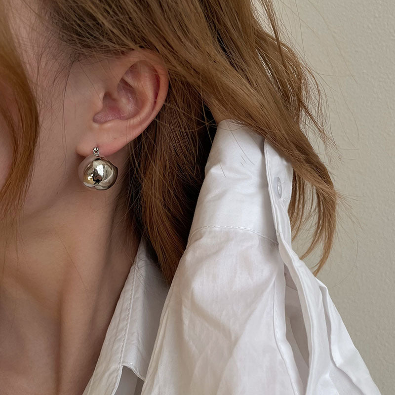 Metal European and American style earrings trendy girl niche personality versatile earrings