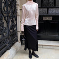 Fashion lapel streamer shirt top