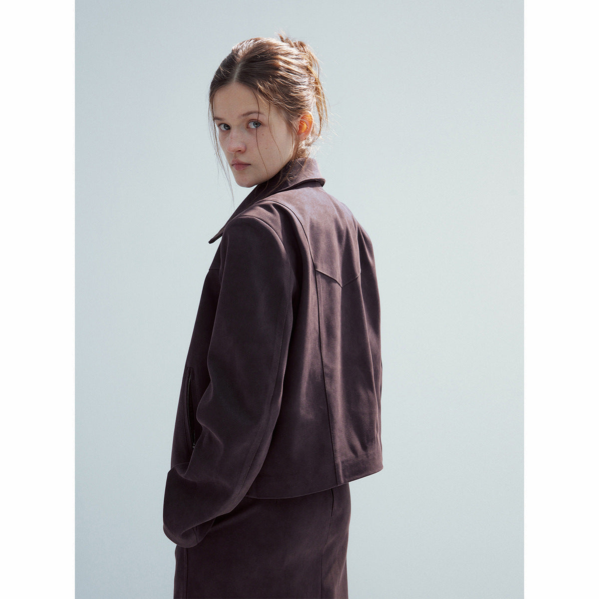 Spring Casual Lapel Maillard Vintage Suede Western Jacket