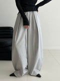 Korean pleated loose drape balloon pants autumn lazy versatile trousers