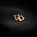 Simple and cold wind geometric earrings niche design high sense fashion small K gold ear buckle stud earrings jewelry