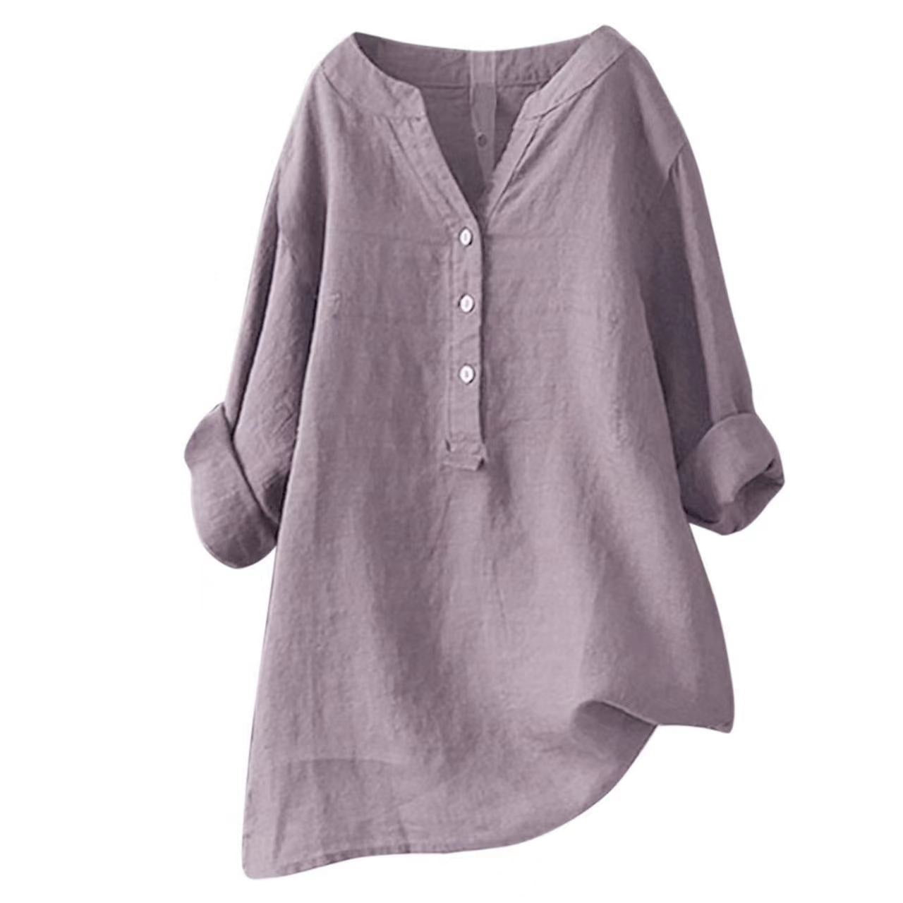 Loose Casual Women's Stand-Up Collar Top Women's Shirt Crew Neck