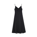 Hepburn Skinny French Dress V-Neck Suspender Waist Long Dress