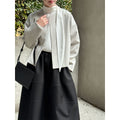 High intelligence round neck buckle-free blazer women's early spring new minimalist small suit top