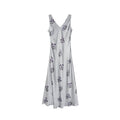 Elegant little woman temperament v-neck printed waist dress