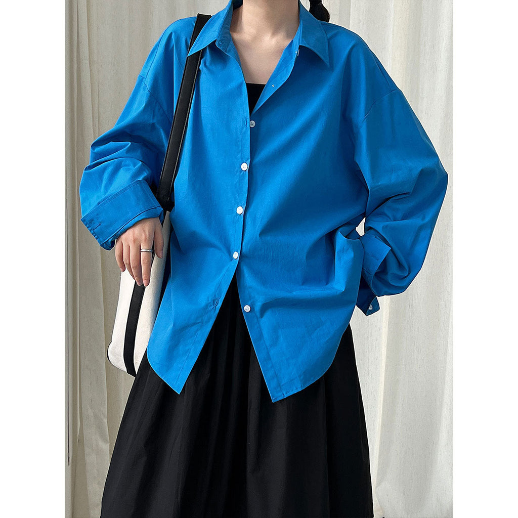 Loose Lazy Commuter English Alphabet Embroidered Shirt Women's Early Autumn New Long Sleeve Shirt Jacket