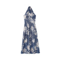 floral waist halterneck sleeveless dress
