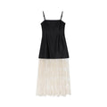 French Celebrity Lace Splicing Perspective Sexy Suspender Dress