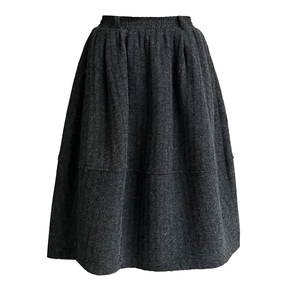 Retro new woolen skirt autumn and winter Korean version medium and long skirt pleated and thin A-shaped skirt