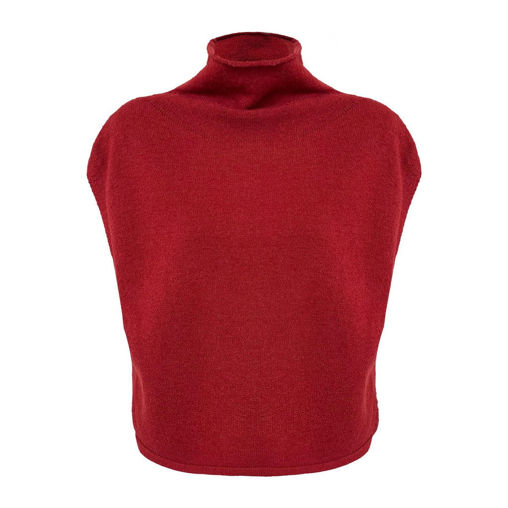 Pile collar knitted vest vest women's winter new lazy style, stacked wearing vest sweater