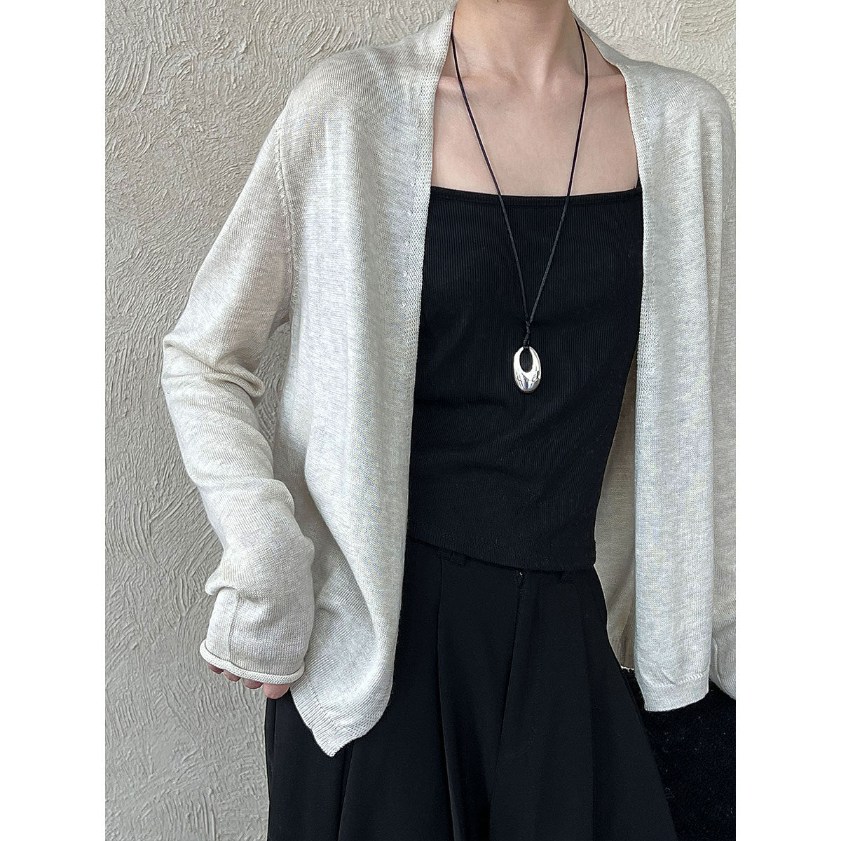 Lazy style casual loose knitted cardigan women's autumn new outerwear soft and glutinous comfort jacket
