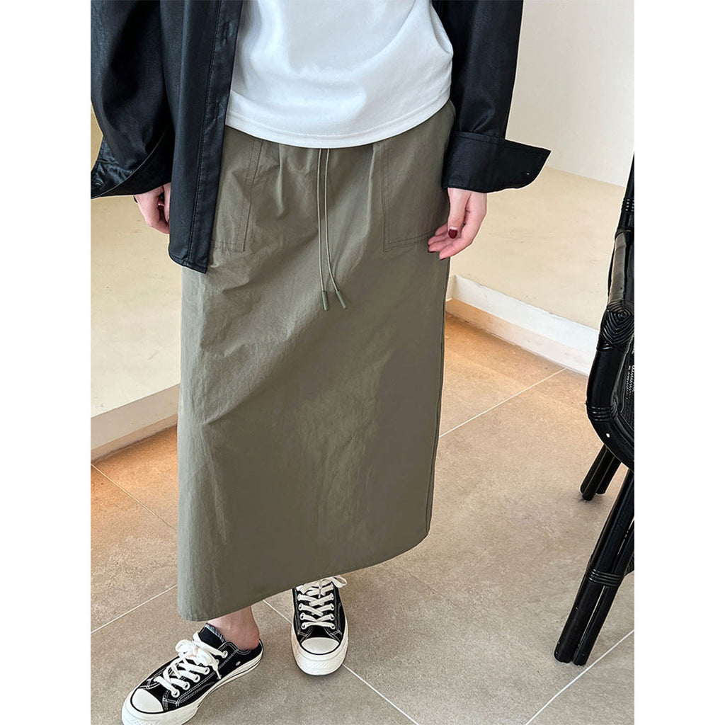 Vintage drawstring tooling skirt