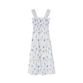 Floral Square Neck Sleeveless Pleated Maxi Dress