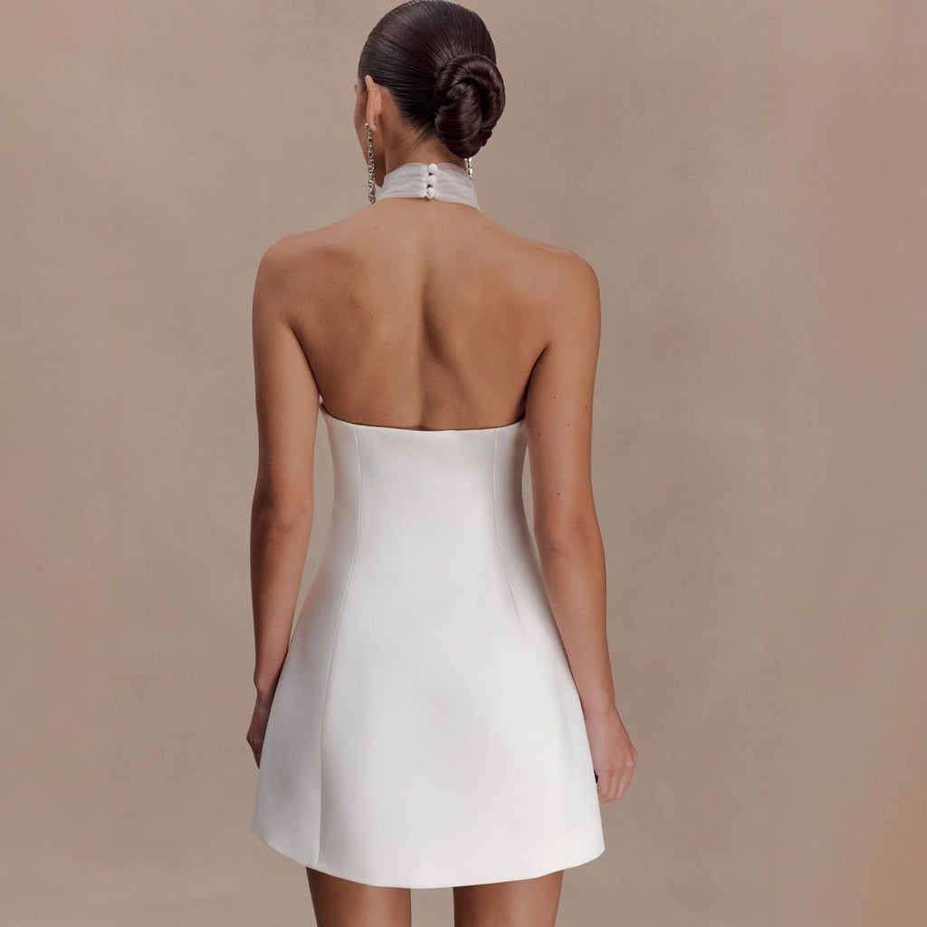 Sexy waist hanging short skirt slim resort style dress evening dress