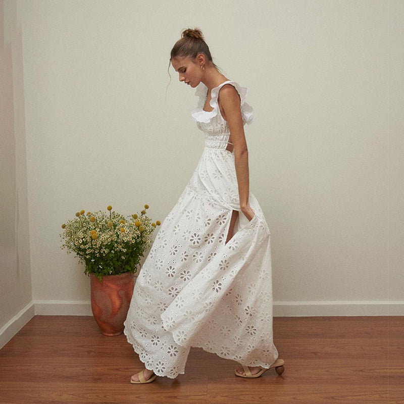Embroidered Midi Dress