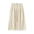 Summer new tencel cotton shrink pleated light skin-friendly large silhouette A-shaped umbrella skirt
