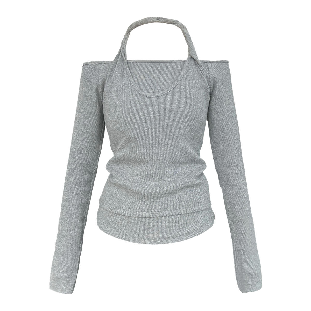 Design sense neck fake two long-sleeved T-shirt women