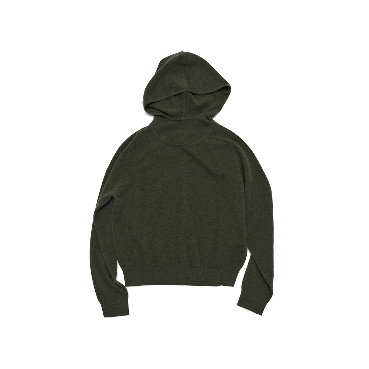 Autumn new casual solid color all-wool simple versatile hooded knitted jumper