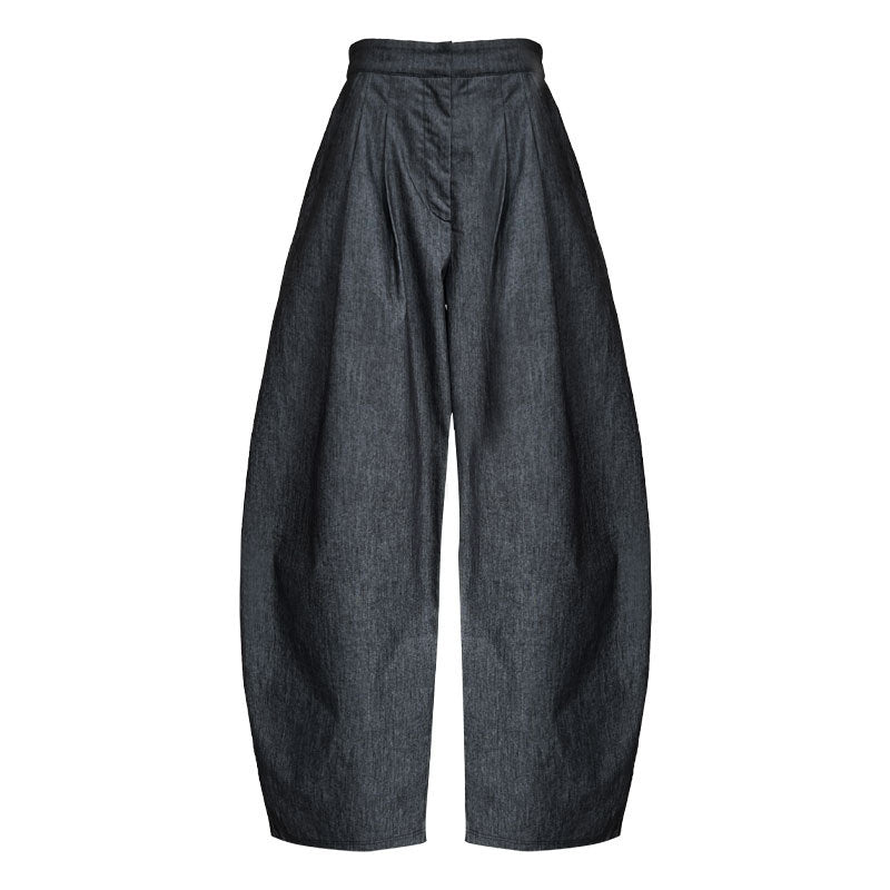 Korean lazy wind silhouette scimitar suit pants women's 2025 autumn new mopping wide-leg trousers 1702