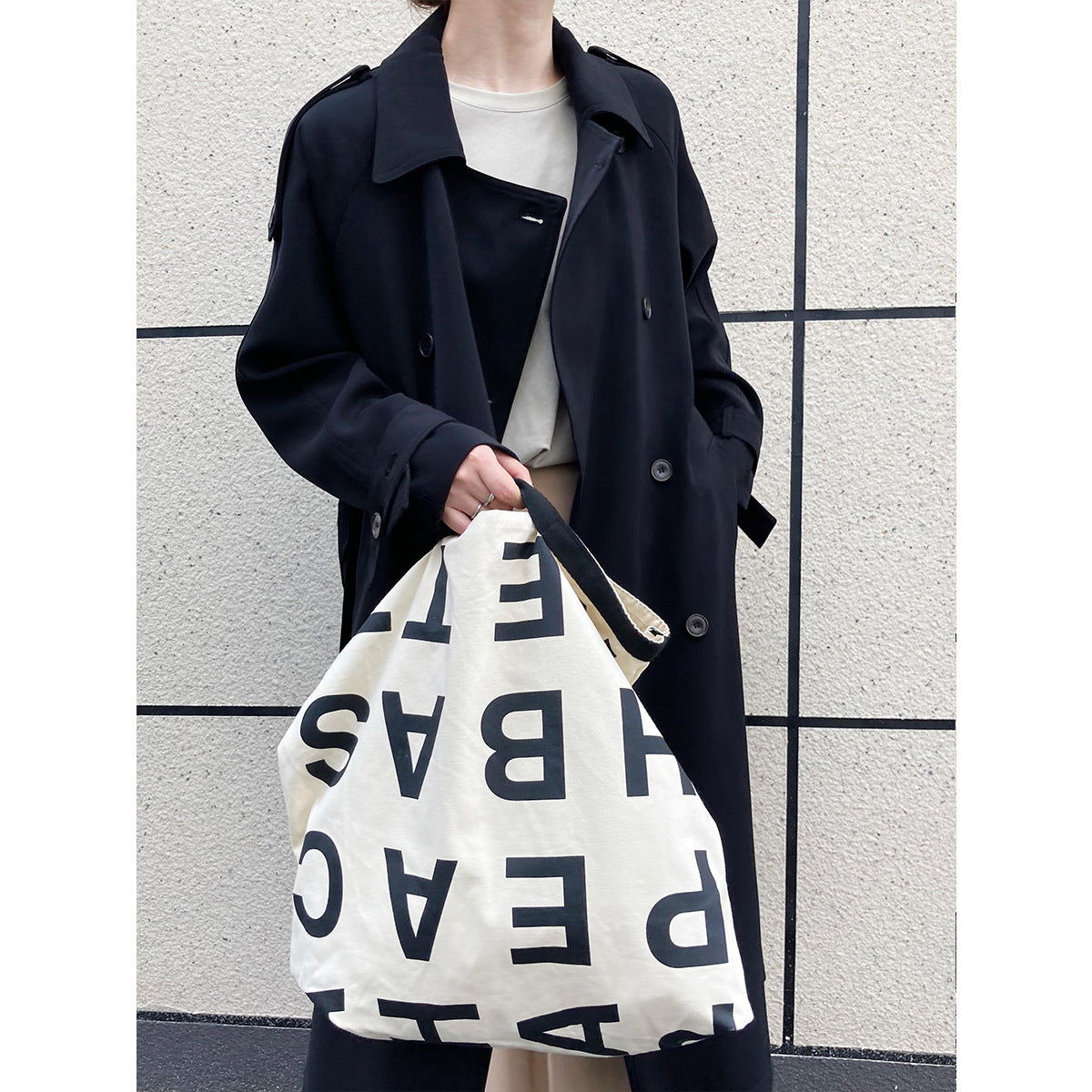 Spring and autumn new drape British style loose double-breasted medium and long knee trench coat women
