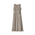 Women's V-Neck Sleeveless High-Waist Belted Tencel Maxi Dress