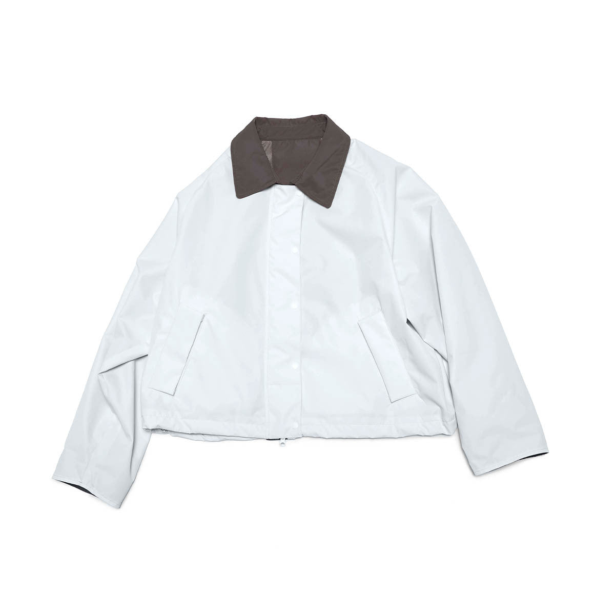 Autumn new casual lapel three-proof contrasting color double-head zipper versatile short jacket