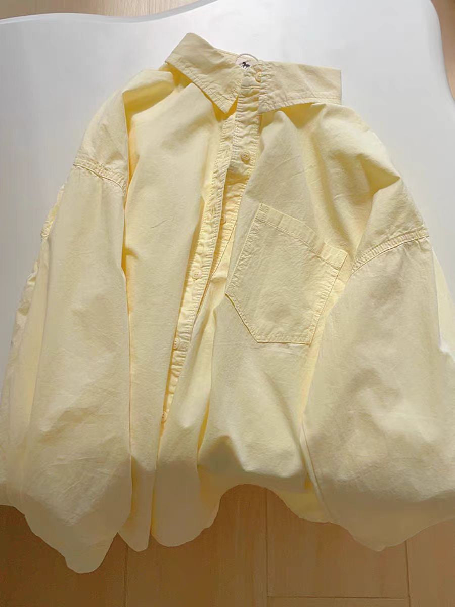 Long-sleeved shirt women's summer new loose niche coat