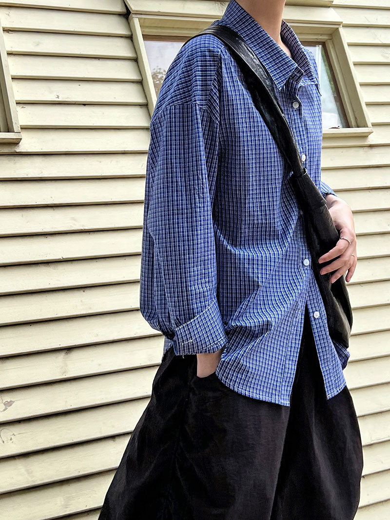 Temperament plaid shirt jacket women's spring new top cold department high-end shirt