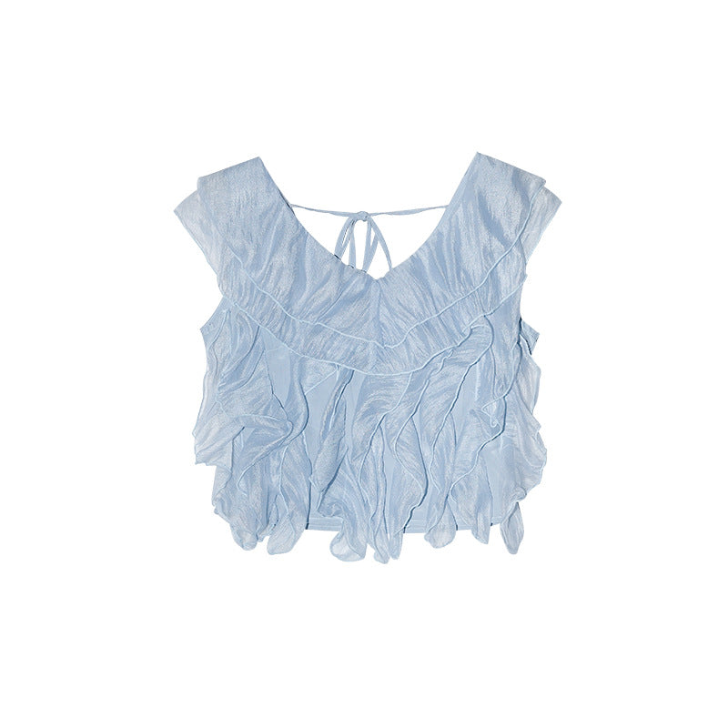 Gentle wind atmosphere foreign style chic super fairy chiffon shirt