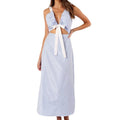 Summer Fashion Vacation Style Hollow Strap Dress Slim Spice Girl French Checked Dress