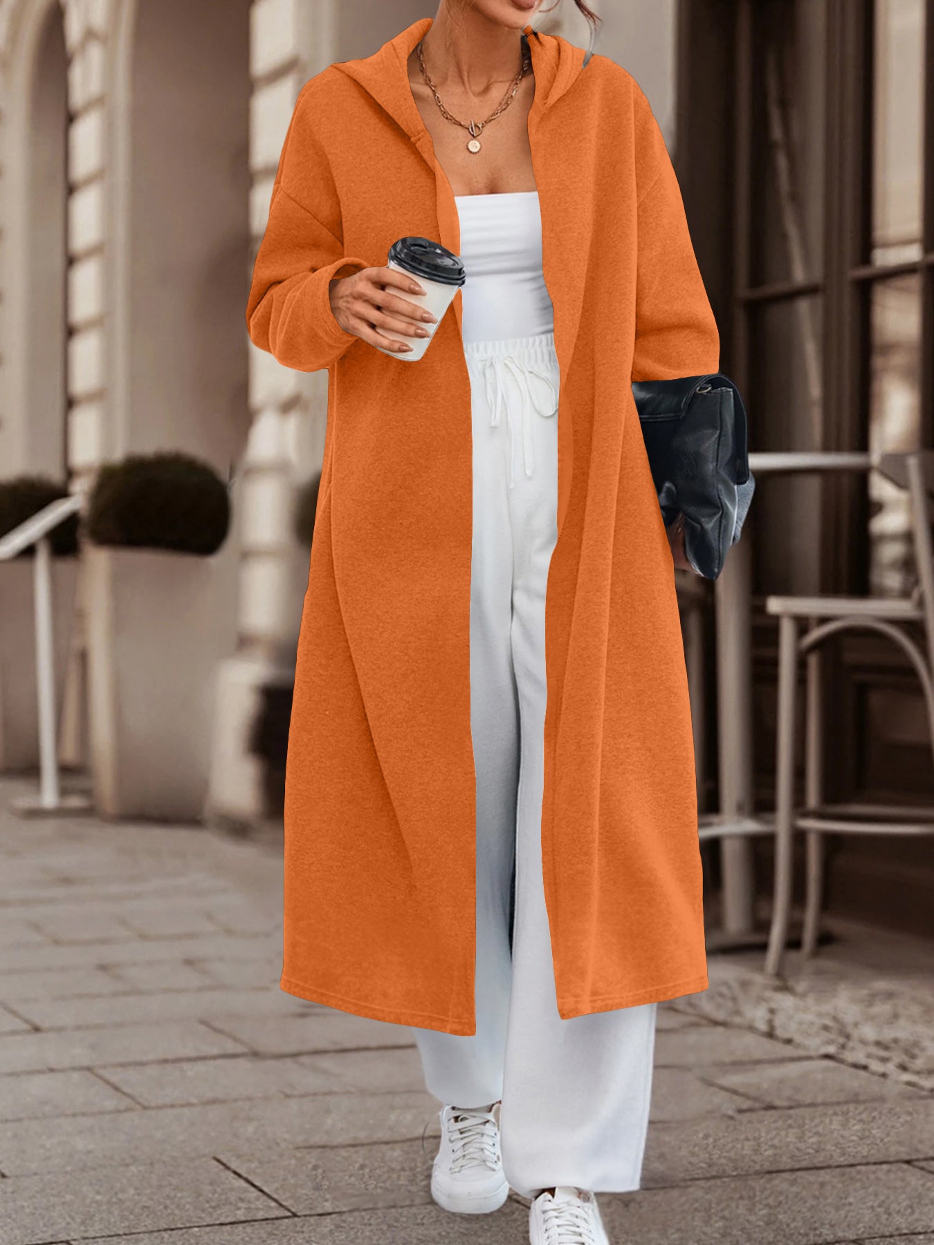 AliExpress Independent Station Autumn and Winter New Fashion Casual Commuter Long Cardigan