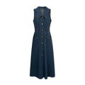 Summer French Retro Lapel Sleeveless Dress