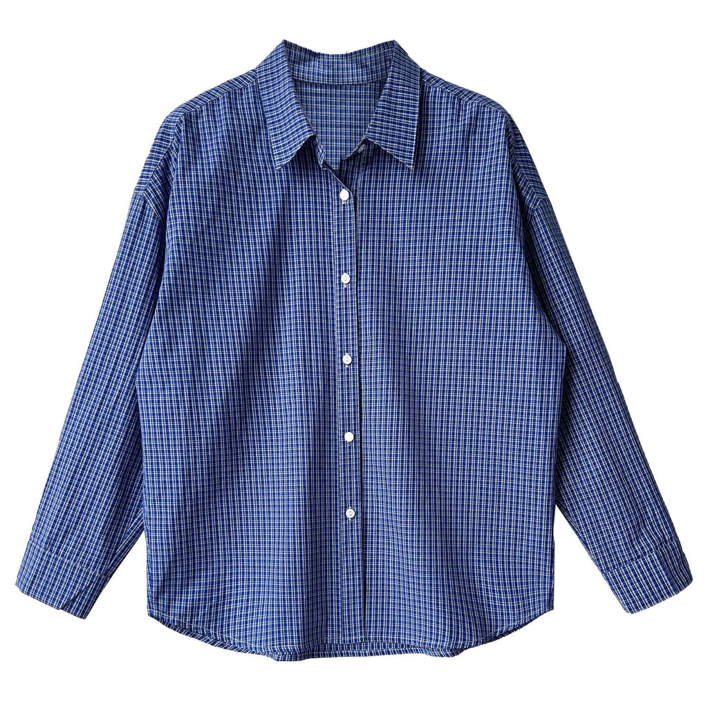 Temperament plaid shirt jacket women's spring new top cold department high-end shirt