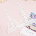 Triangle cup French thin strap sexy underwear women's new pure lace breathable back bra