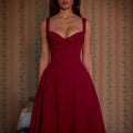Temperament elegant waist retro dress