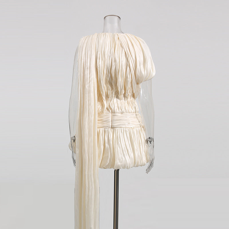 Pleated Mini Dress