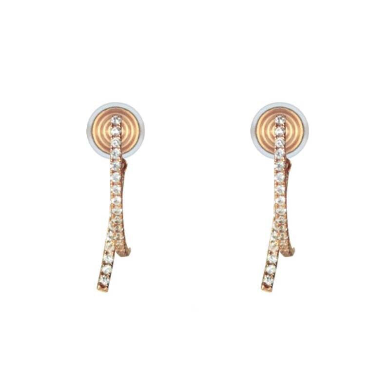 Cross Diamond Ear Clips No Piercing