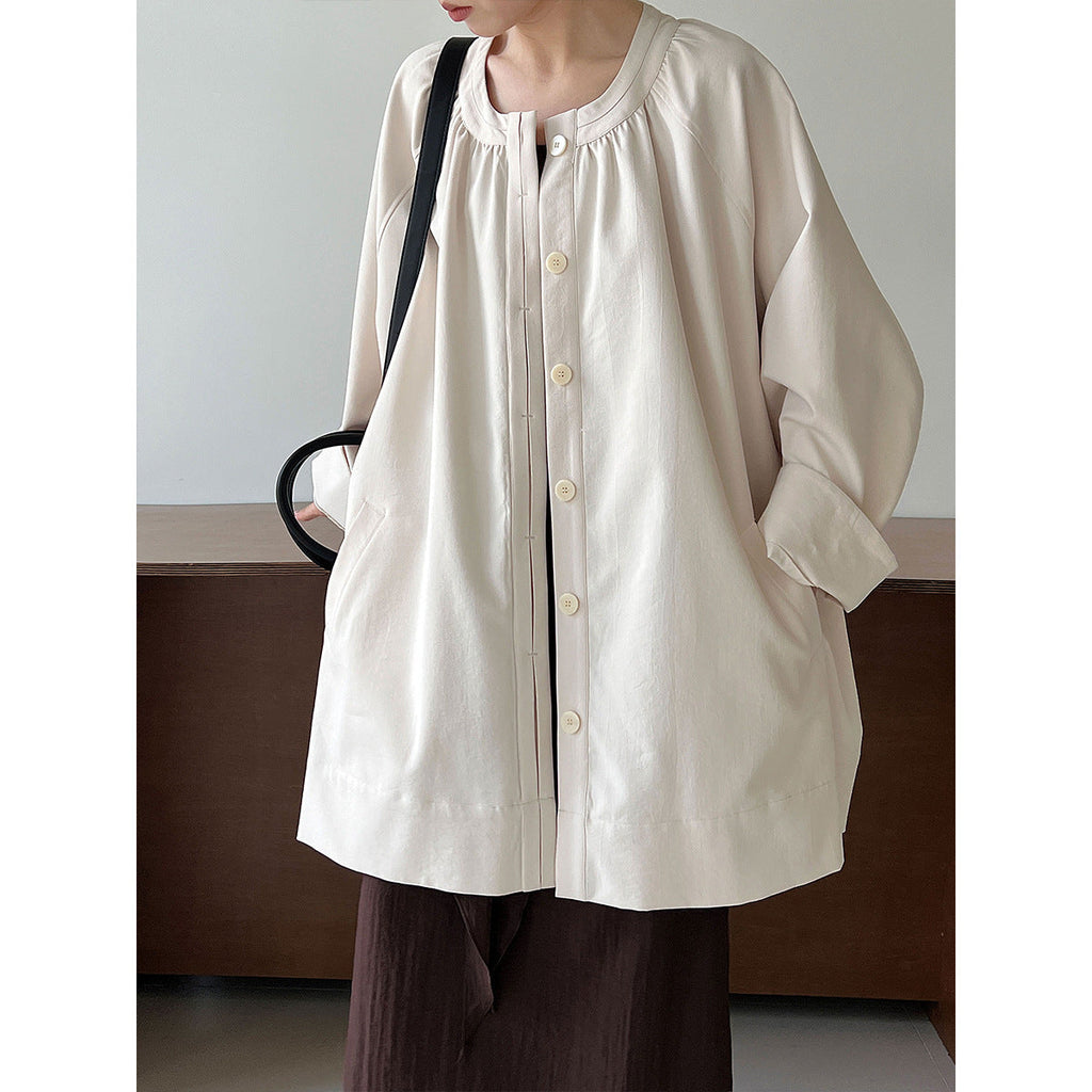 Lazy casualloose windbreaker outwear for women