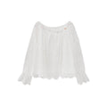 Shoulder lace embroidered top