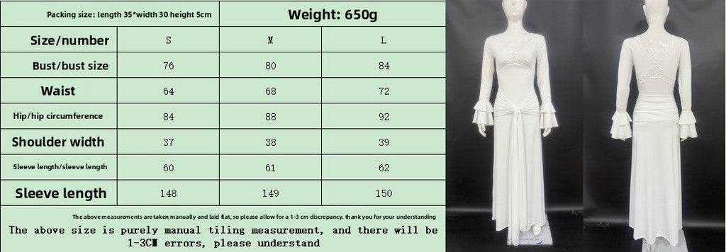 New Fashion Lace Sexy Spice Girl Long Dress Flared Sleeve Slim Splicing Dress Women