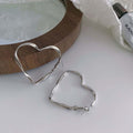 Korean silver love earrings earrings 925 silver needle light luxury high-end niche design earrings factory direct sales