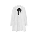 College style age-reducing temperament bow shirt dress