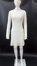 Sexy lace cut-out flared dress