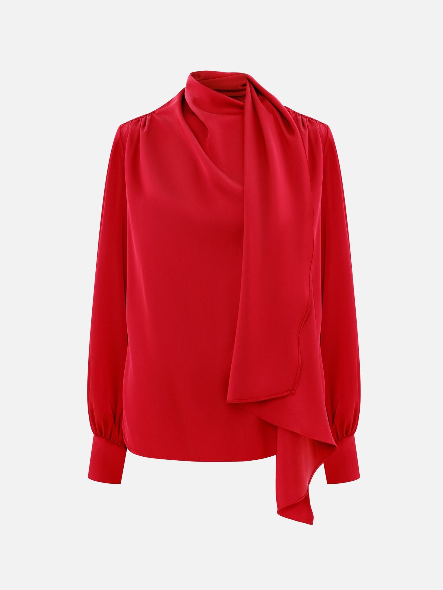 French Elegant Ribbon Top Shirt Air Commuter Pullover Long Sleeve Shirt