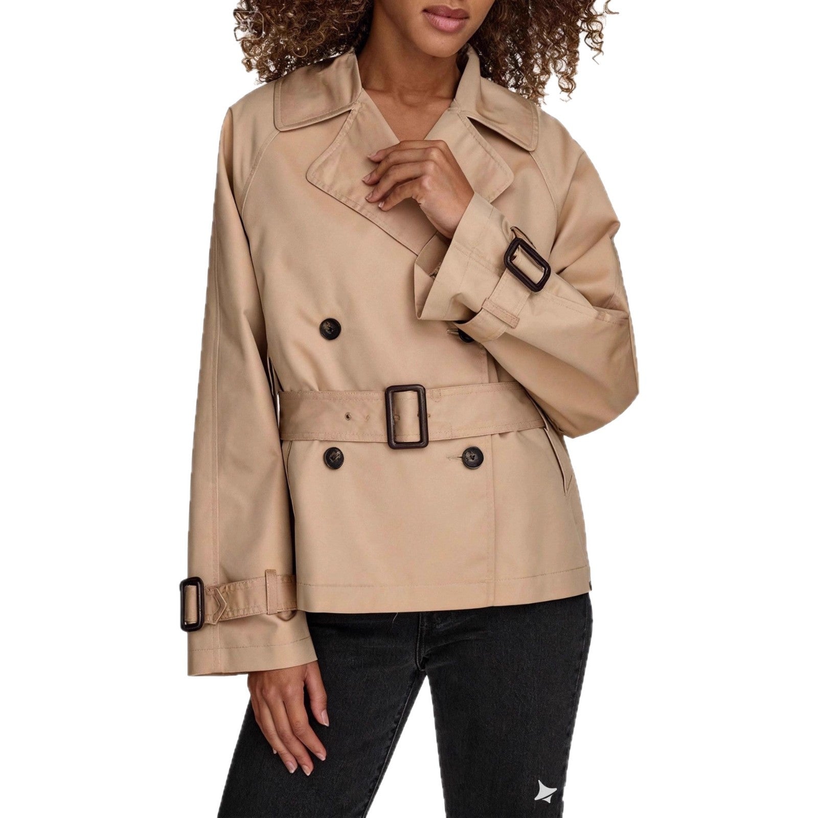 Lapel double-breasted British old money coat jacket small short trench coat
