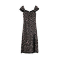 Slimming square neck floral dress
