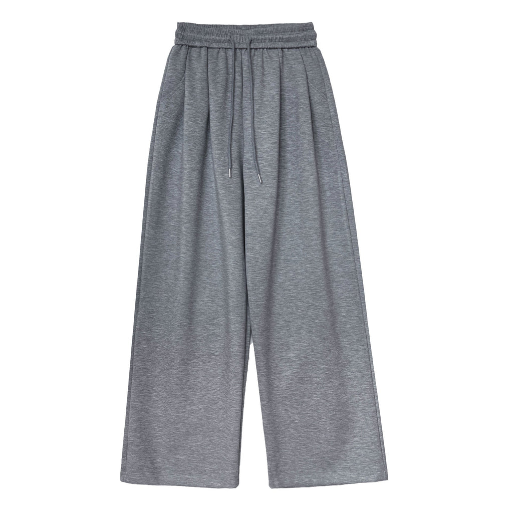 Lazy wind drawstring sports casual pants women's autumn new thin floor pants air layer drape sweatpants