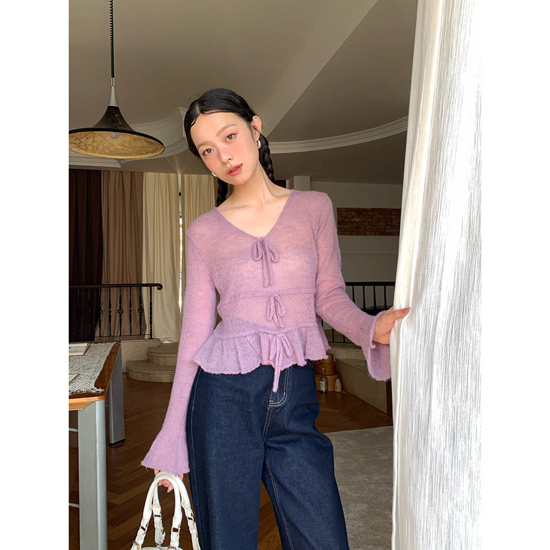 V-Neck Knit Sweater