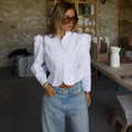 Fashion waist lapel shirt T-shirt
