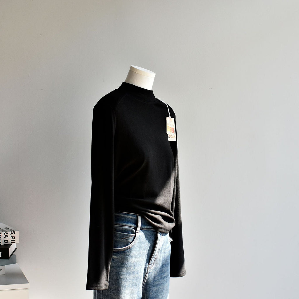 French Mid-Turtleneck Long Sleeve Knit Sweater